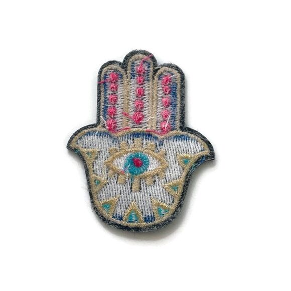 Hamsa Small Embroidered Patch - Picture 3 of 3